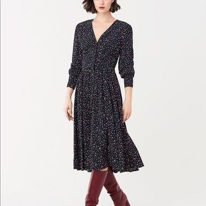 BRAND NEW Peony Crepe Midi Dress- DVF
